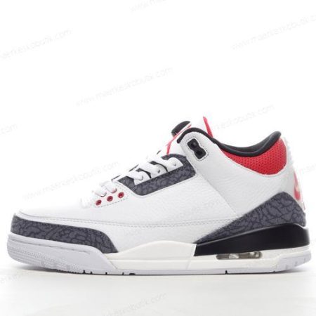 Billige Sko Nike Air Jordan 3 Retro ‘Hvid Rød Sort’ CZ6433-100