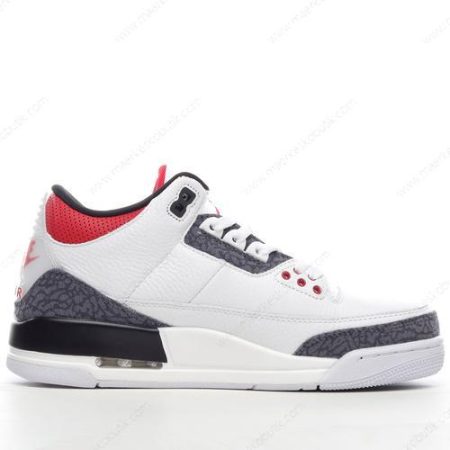 Billige Sko Nike Air Jordan 3 Retro ‘Hvid Rød Sort’ CZ6433-100