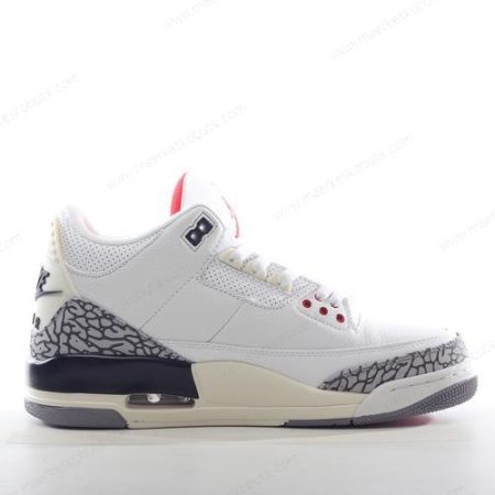 Billige Sko Nike Air Jordan 3 Retro ‘Hvid Rød Sort Grå’ DN3707-100