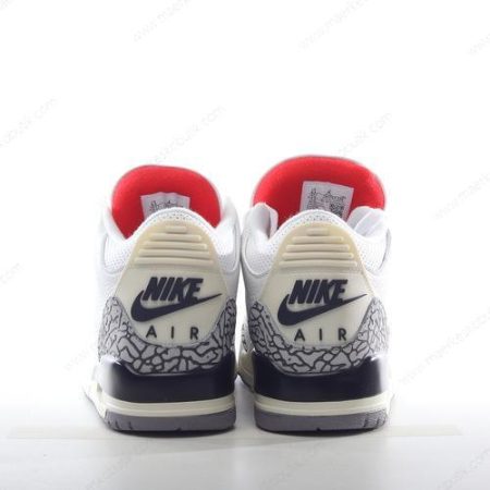 Billige Sko Nike Air Jordan 3 Retro ‘Hvid Rød Sort Grå’ DN3707-100