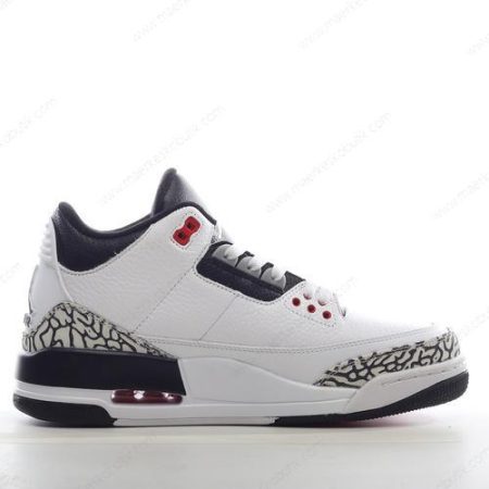 Billige Sko Nike Air Jordan 3 Retro ‘Hvid Sort Grå’ 398614-123