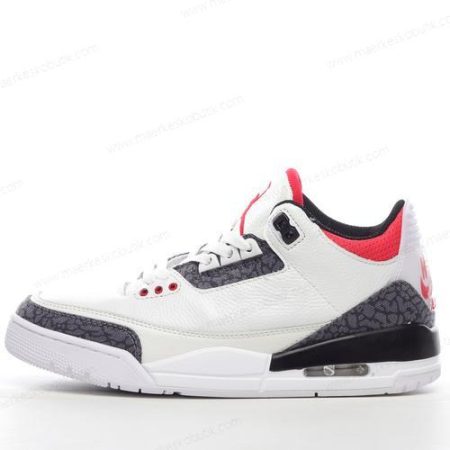 Billige Sko Nike Air Jordan 3 Retro ‘Hvid Sort Rød’ CZ6431-100