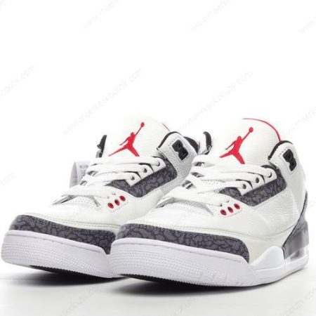 Billige Sko Nike Air Jordan 3 Retro ‘Hvid Sort Rød’ CZ6431-100