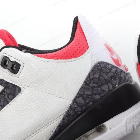 Billige Sko Nike Air Jordan 3 Retro ‘Hvid Sort Rød’ CZ6431-100