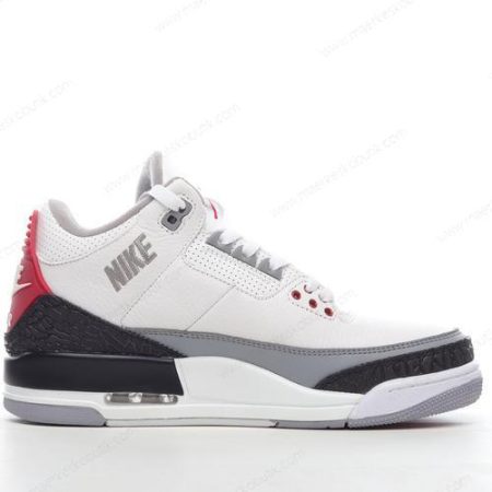 Billige Sko Nike Air Jordan 3 Retro ‘Hvid Sort Rød Grå’ AQ3835-160