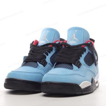 Billige Sko Nike Air Jordan 4 Retro ‘Blå Sort Rød’ 308497-406