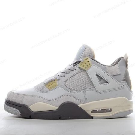 Billige Sko Nike Air Jordan 4 Retro ‘Grå Hvid Gul’ DV3742-021