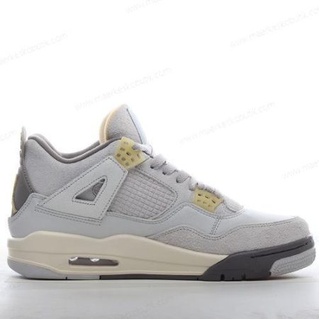 Billige Sko Nike Air Jordan 4 Retro ‘Grå Hvid Gul’ DV3742-021