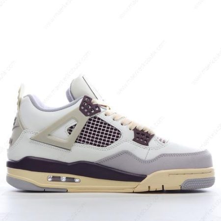 Billige Sko Nike Air Jordan 4 Retro ‘Hvid Lilla Brun’ Q490418-100