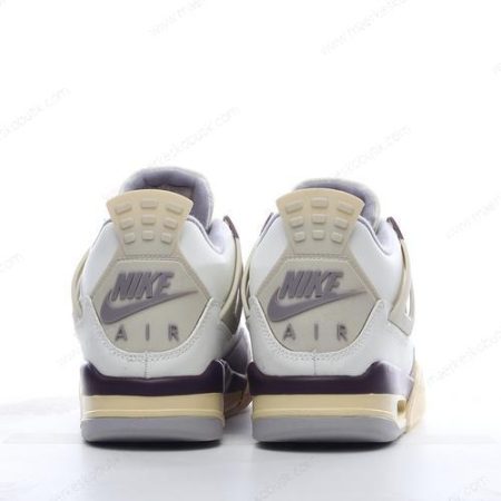 Billige Sko Nike Air Jordan 4 Retro ‘Hvid Lilla Brun’ Q490418-100