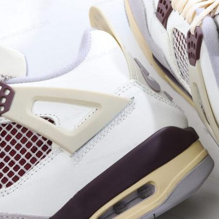 Billige Sko Nike Air Jordan 4 Retro ‘Hvid Lilla Brun’ Q490418-100