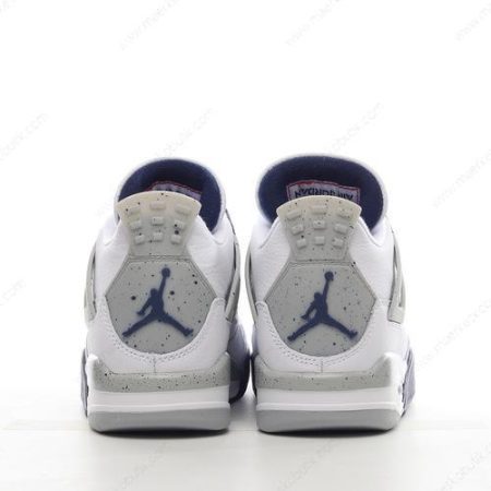 Billige Sko Nike Air Jordan 4 Retro ‘Hvid Navy Grå Rød’ DH6927-140