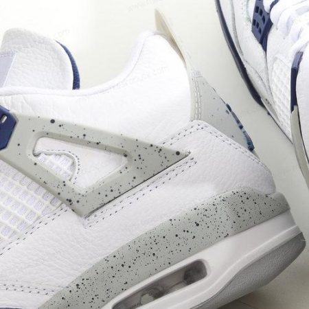 Billige Sko Nike Air Jordan 4 Retro ‘Hvid Navy Grå Rød’ DH6927-140