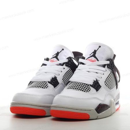 Billige Sko Nike Air Jordan 4 Retro ‘Hvid Sort Rød Orange’ 308497-116