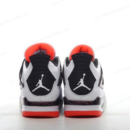 Billige Sko Nike Air Jordan 4 Retro ‘Hvid Sort Rød Orange’ 308497-116