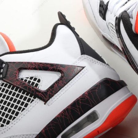 Billige Sko Nike Air Jordan 4 Retro ‘Hvid Sort Rød Orange’ 308497-116