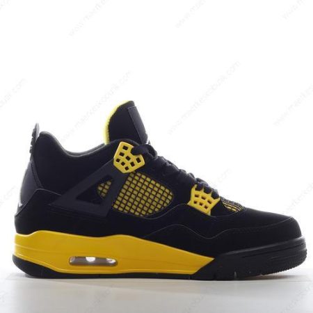 Billige Sko Nike Air Jordan 4 Retro ‘Sort Gul’ 308497-008