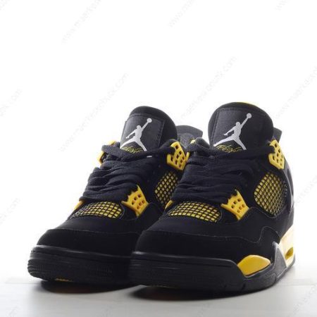 Billige Sko Nike Air Jordan 4 Retro ‘Sort Gul’ 308497-008