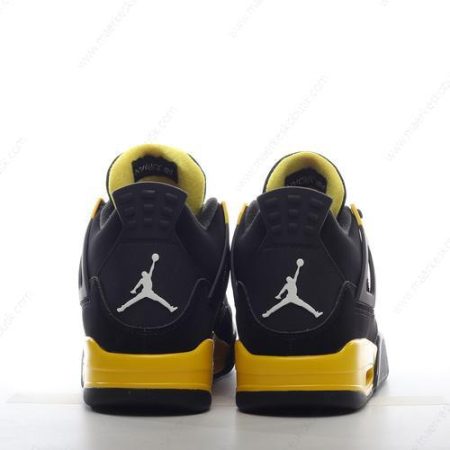 Billige Sko Nike Air Jordan 4 Retro ‘Sort Gul’ 308497-008