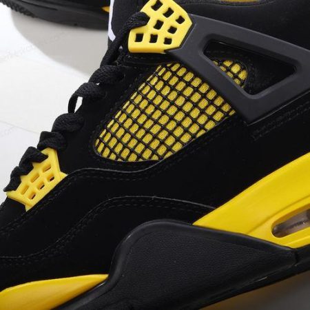 Billige Sko Nike Air Jordan 4 Retro ‘Sort Gul’ 308497-008