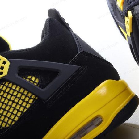 Billige Sko Nike Air Jordan 4 Retro ‘Sort Gul’ 308497-008