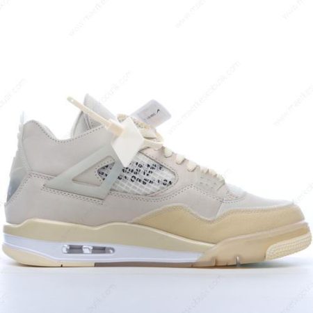 Billige Sko Nike Air Jordan 4 x Off-White ‘Hvid Kaki’ CV9388-100