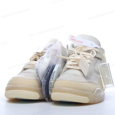 Billige Sko Nike Air Jordan 4 x Off-White ‘Hvid Kaki’ CV9388-100