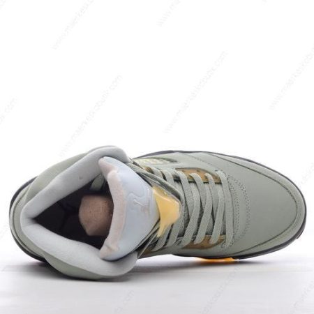 Billige Sko Nike Air Jordan 5 Retro ‘Grøn Sort Gul’ 440888-300