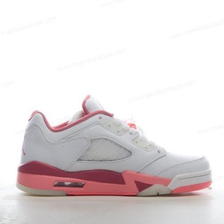 Billige Sko Nike Air Jordan 5 Retro ‘Hvid Rød Grå’ DX4390-116