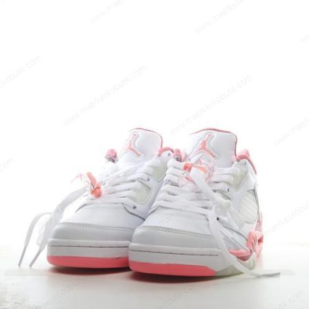 Billige Sko Nike Air Jordan 5 Retro ‘Hvid Rød Grå’ DX4390-116