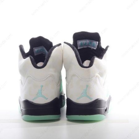 Billige Sko Nike Air Jordan 5 Retro ‘Hvid Sort Hvid Grøn’ CN2932-100