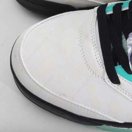 Billige Sko Nike Air Jordan 5 Retro ‘Hvid Sort Hvid Grøn’ CN2932-100