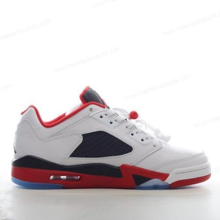 Billige Sko Nike Air Jordan 5 Retro ‘Hvid Sort Rød’ 819171-101