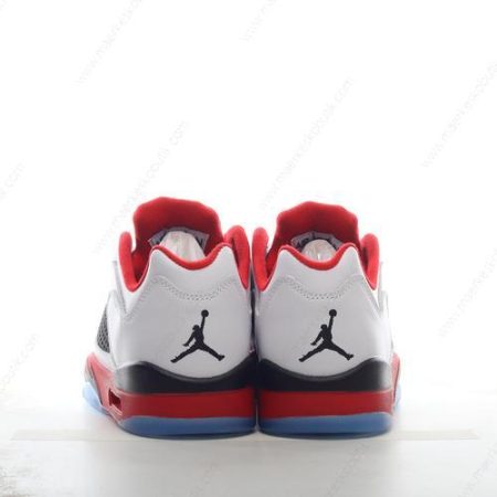 Billige Sko Nike Air Jordan 5 Retro ‘Hvid Sort Rød’ 819171-101