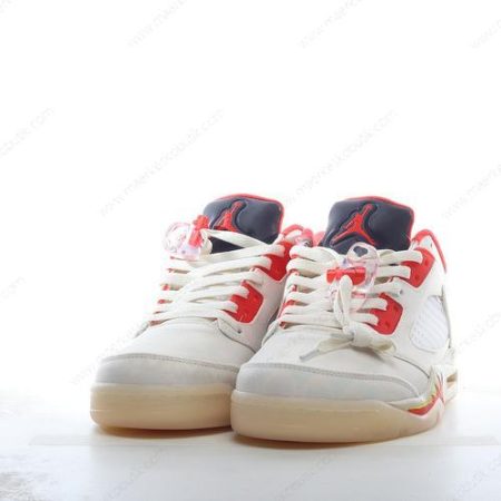 Billige Sko Nike Air Jordan 5 Retro Low ‘Rød Gul Hvid’ DD2240-100