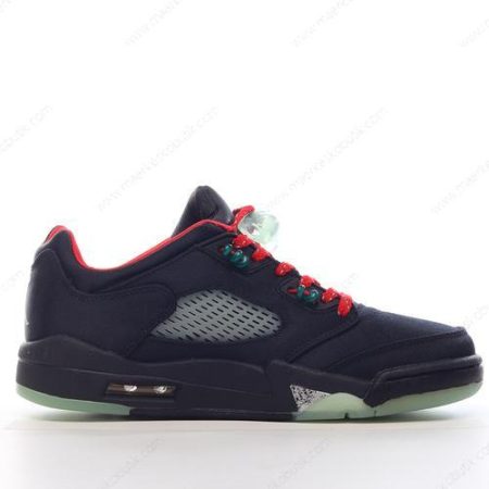 Billige Sko Nike Air Jordan 5 Retro ‘Sort Rød Sølv’ DM4640-036