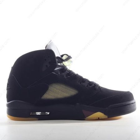 Billige Sko Nike Air Jordan 5 Retro ‘Sort Sølv’ 136027-001