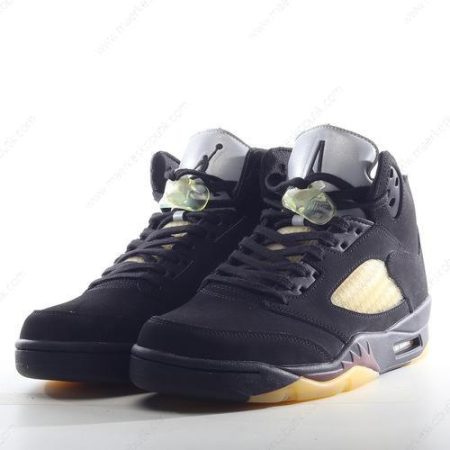 Billige Sko Nike Air Jordan 5 Retro ‘Sort Sølv’ 136027-001