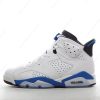 Billige Sko Nike Air Jordan 6 Retro ‘Hvid Blå Sort’ 384665-107