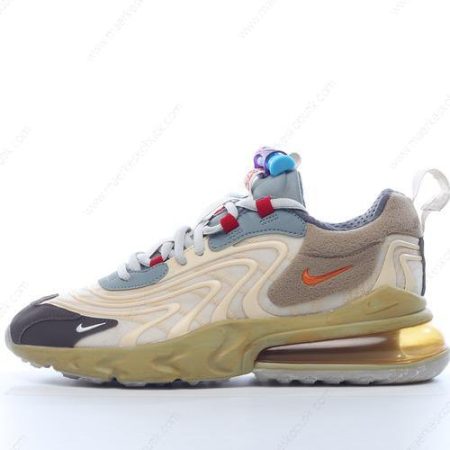 Billige Sko Nike Air Max 270 React ENG Travis Scott Cactus Trails ‘Hvid Sort Blå Mørk Hassel’ CT2864-200