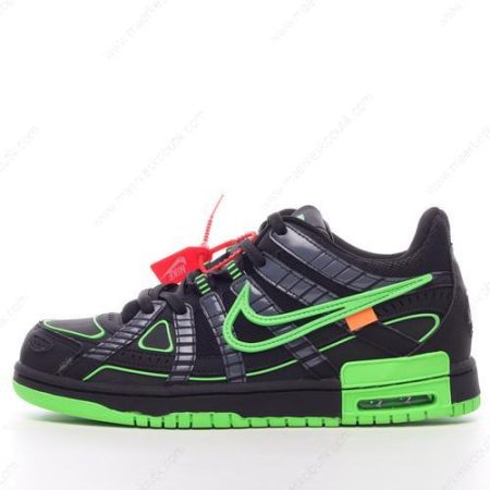 Billige Sko Nike Air Rubber Dunk Low ‘Sort Hvid Grøn’ CU6015-001