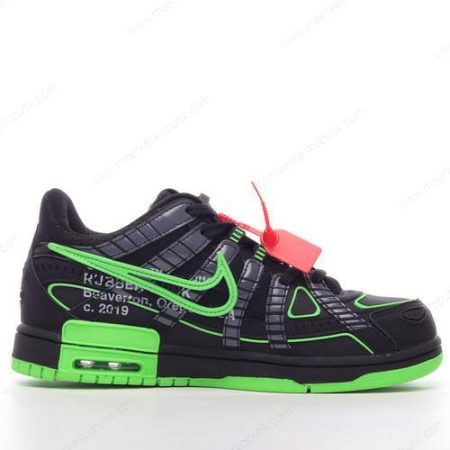 Billige Sko Nike Air Rubber Dunk Low ‘Sort Hvid Grøn’ CU6015-001