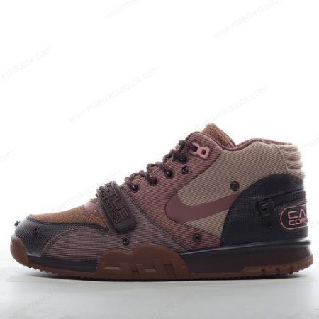 Billige Sko Nike Air Trainer 1 x Travis Scott ‘Brun Rød Sort’ DR7515-200