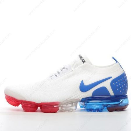 Billige Sko Nike Air VaporMax Flyknit Moc 2 ‘Hvid Blå Rød’ AH7006-400