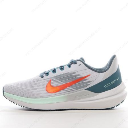 Billige Sko Nike Air Zoom Winflo 9 ‘Grå Orange Hvid Grøn’