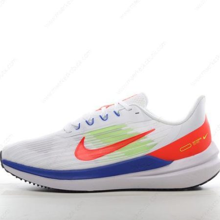 Billige Sko Nike Air Zoom Winflo 9 ‘Hvid Blå Orange Grøn’ DX3355-100