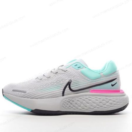 Billige Sko Nike Air ZoomX Invincible Run Flyknit ‘Grå Cyan Pink’ CT2228-003