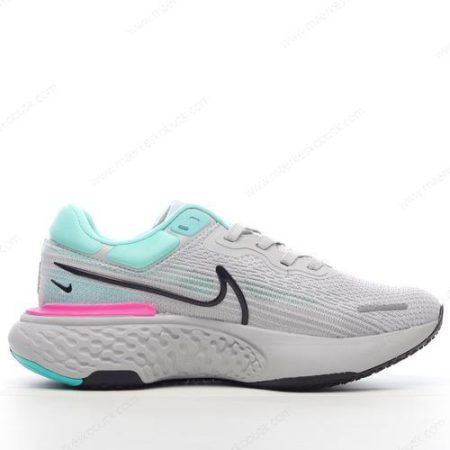 Billige Sko Nike Air ZoomX Invincible Run Flyknit ‘Grå Cyan Pink’ CT2228-003