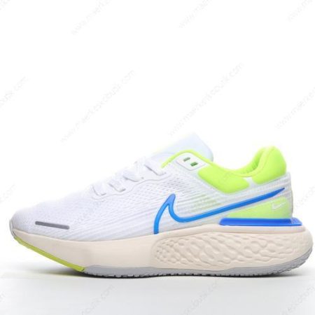 Billige Sko Nike Air ZoomX Invincible Run Flyknit ‘Hvid Blå Grøn’ CT2228-101