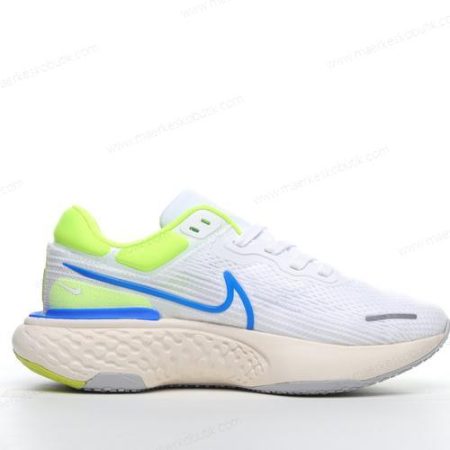 Billige Sko Nike Air ZoomX Invincible Run Flyknit ‘Hvid Blå Grøn’ CT2228-101